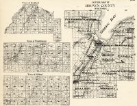 Brown County Outline - Rockland, Wrightstown, Holland, Wisconsin State Atlas 1930c